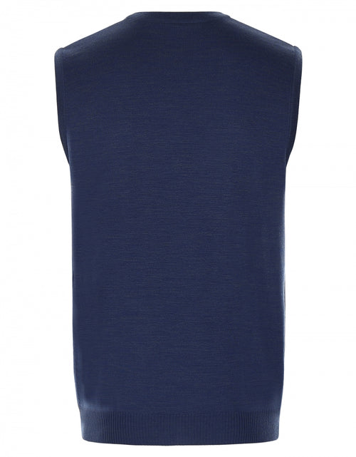 Slipover klassiek Merino wol | Blauw