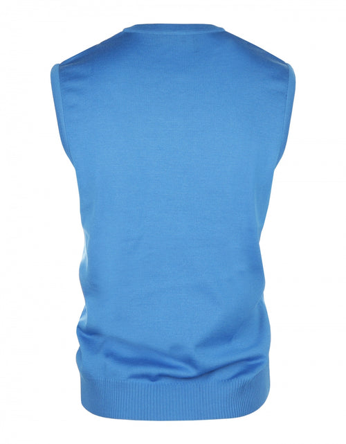 Slipover klassiek Merino wol | Blauw