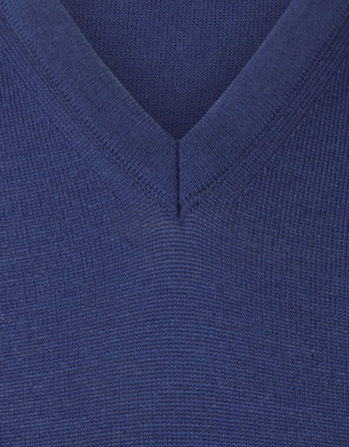 Slipover klassiek Merino wol | Blauw