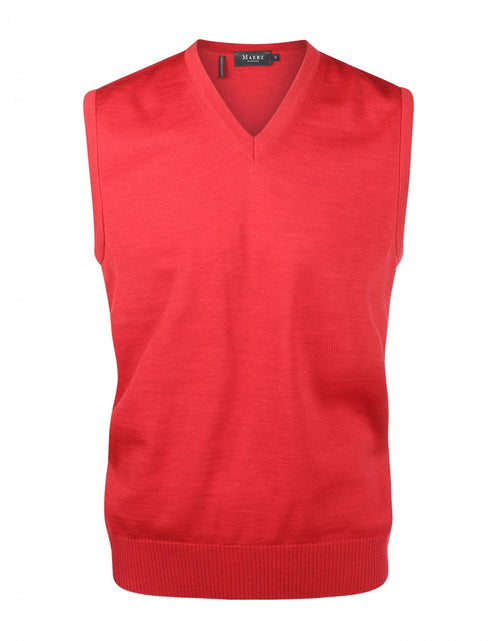 Slipover klassiek Merino wol | Rood