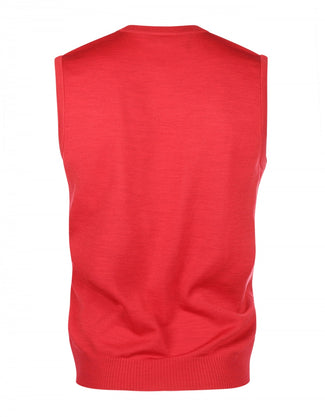 Slipover klassiek Merino wol | Rood
