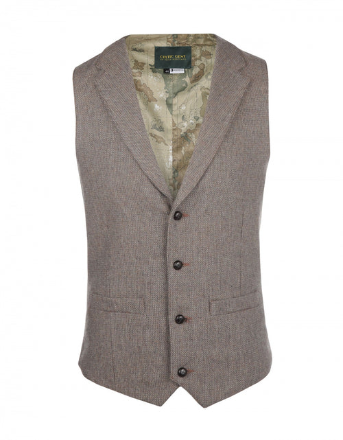 Tweed Gilet | Beige