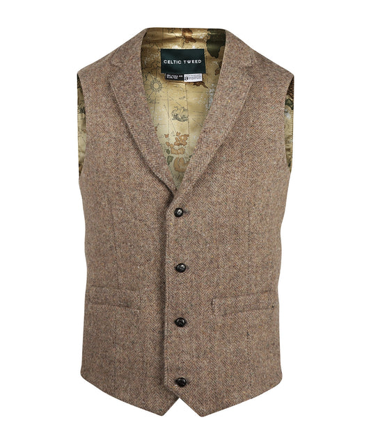 Gilet Celtic Tweed | Licht Bruin