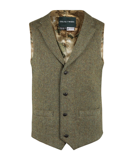 Gilet Celtic Tweed | Mos Groen