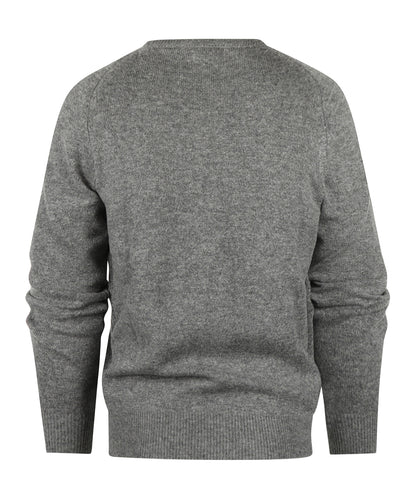 Lamswol Ronde Hals Pullover | Grijs