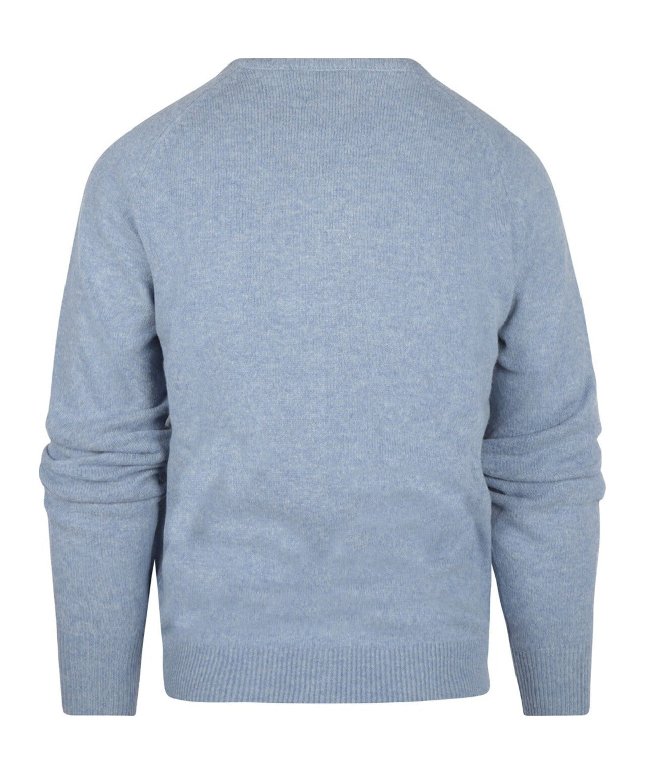 Lambswool round neck sweater | Blue