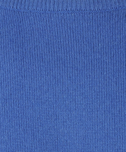 Rundhalspullover aus Lammwolle | Blau