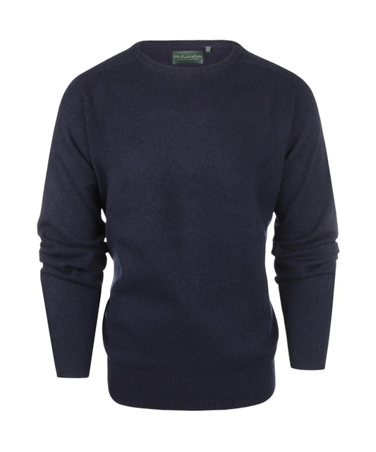 Lamswol Ronde Hals Pullover | Navy
