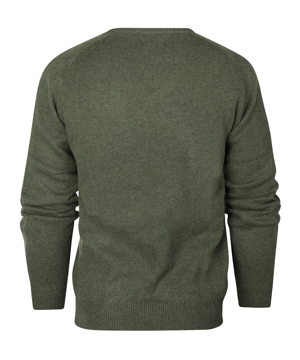 Lamswol Ronde Hals Pullover | Tijmgroen