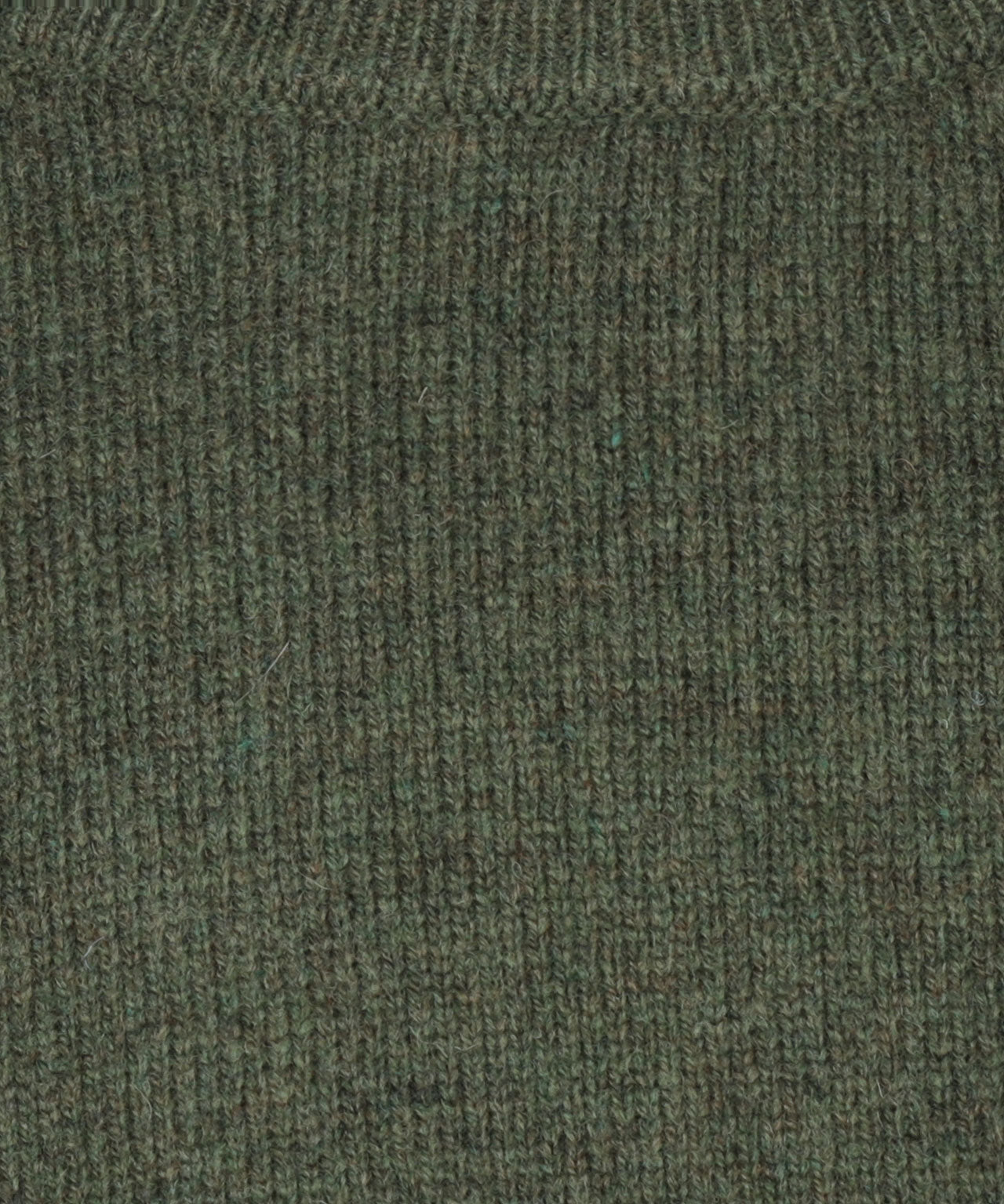 Lamswol Ronde Hals Pullover | Tijmgroen