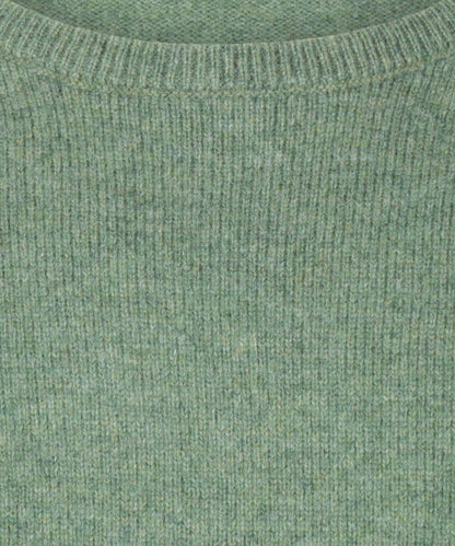 Pullover Lambswool round neck | Green
