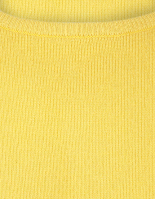 Pullover Lamswol ronde hals | Geel