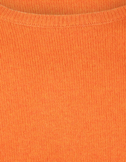 Pullover Lamswol ronde hals | Oranje