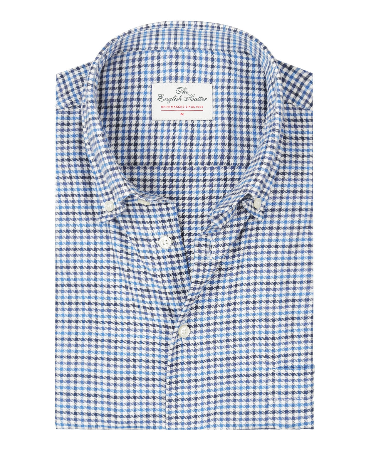 Shirt Button Down | Blauw Navy Ruit