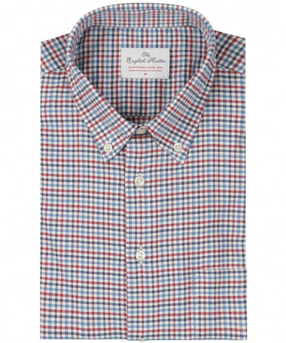 Shirt Button Down | Rood Blauw Multi Ruit