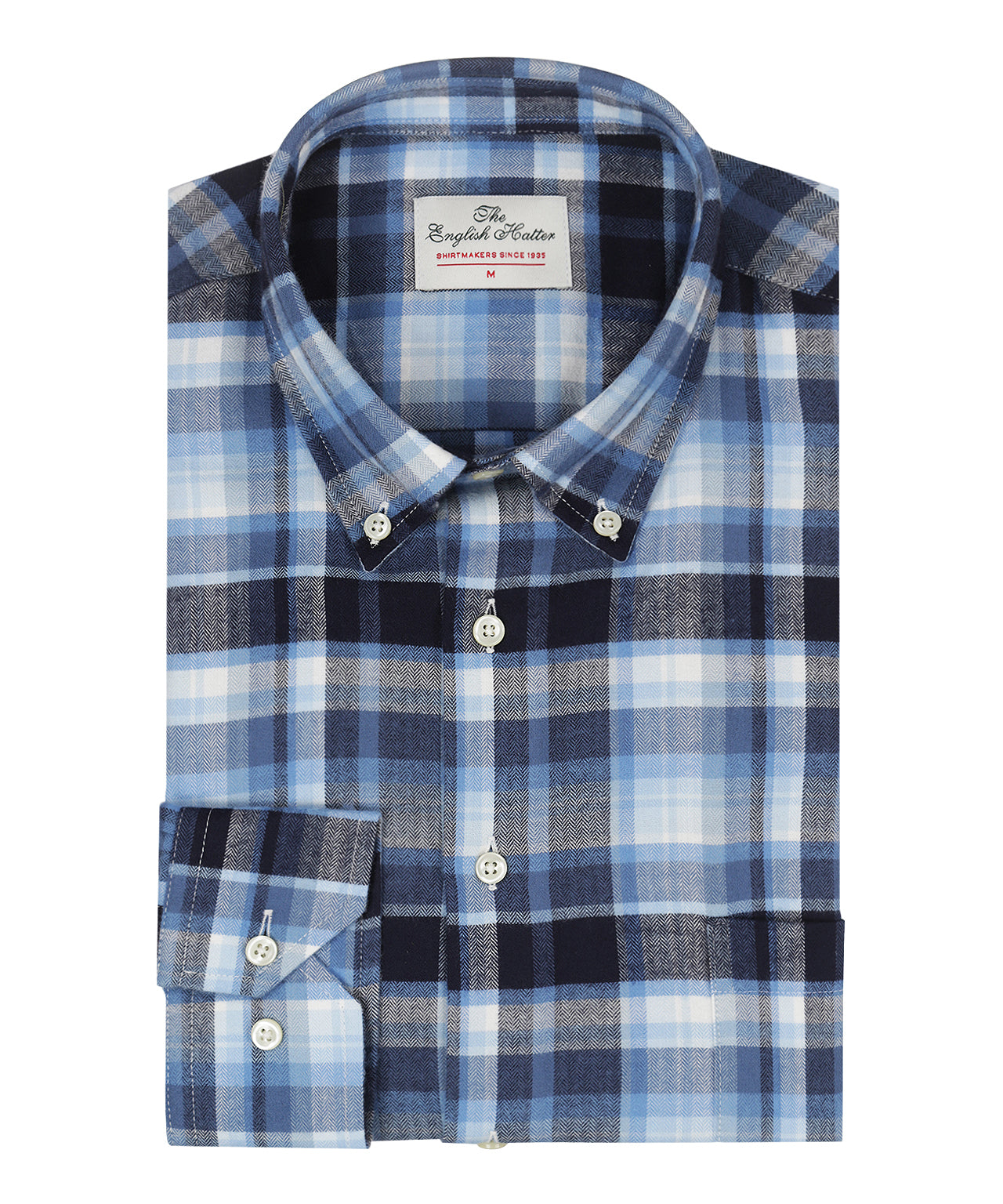 Shirt Button Down | Blauw Zwart Multi Ruit