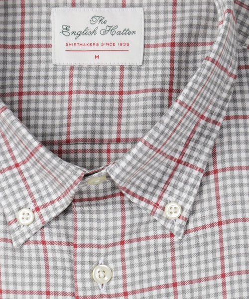 Flannel overhemd button down regular fit | Bruin
