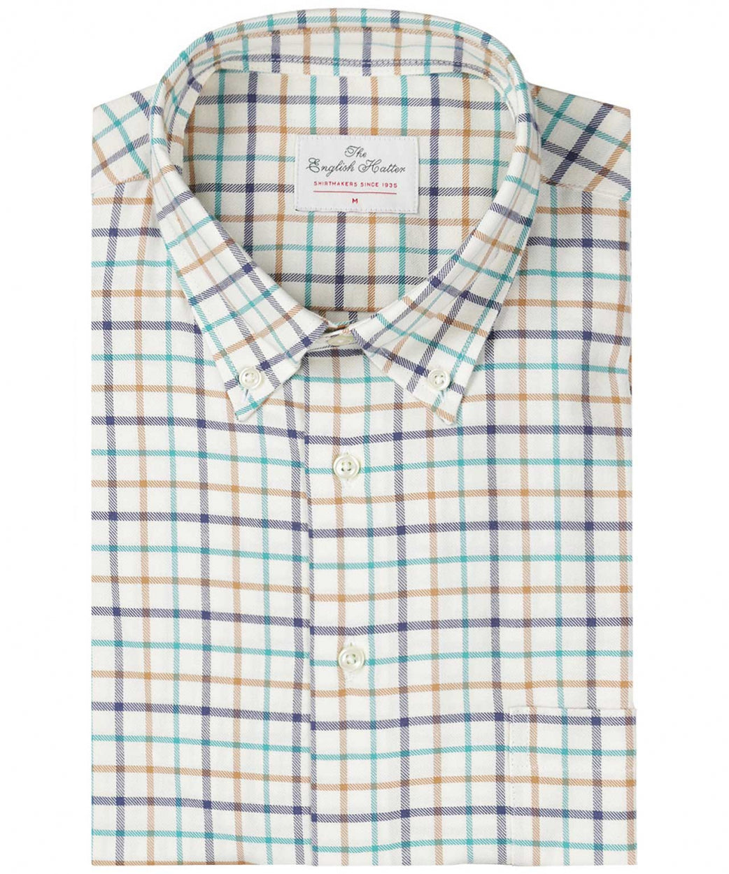 Shirt Button Down | Mint Navy Multi Ruit