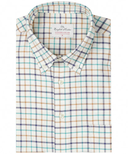 Shirt Button Down | Mint Navy Multi Ruit