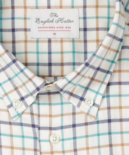 Shirt Button Down | Mint Navy Multi Ruit