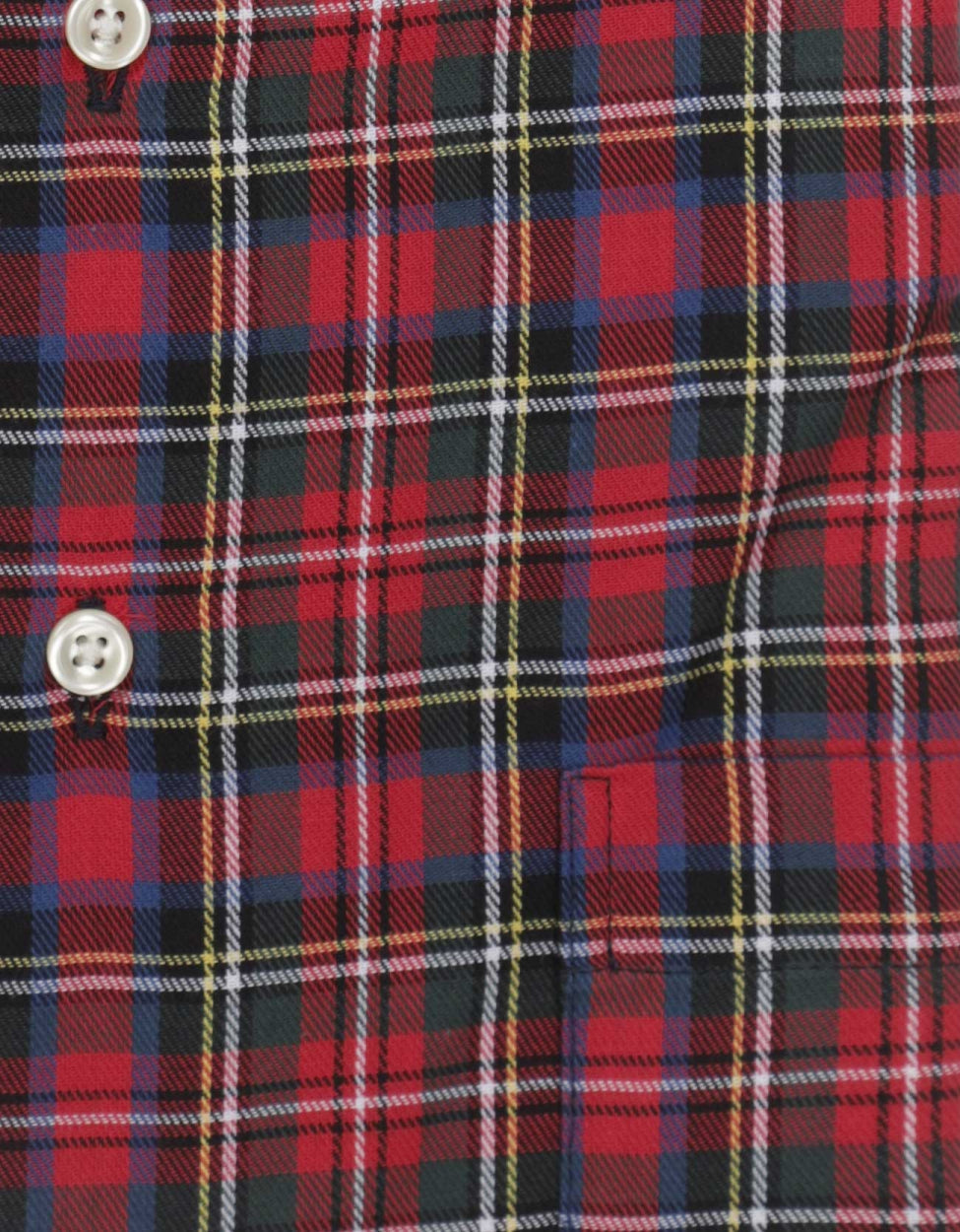 Shirt Button Down | Rood Multi Ruit Groot