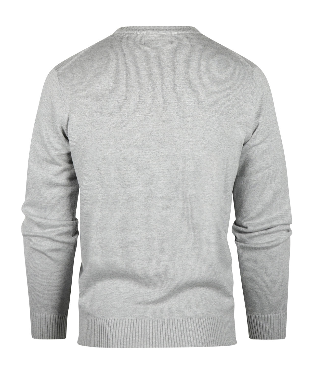 Katoen V-Hals Pullover | Licht Grijs