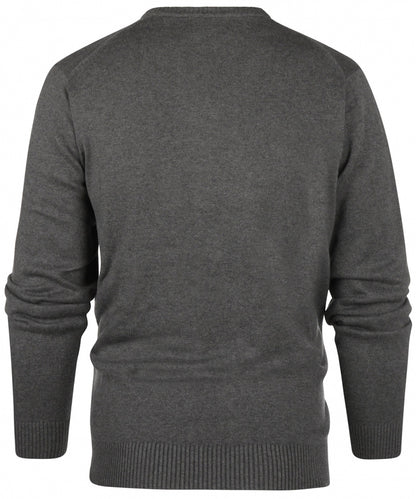 Cotton v-neck sweater | Grey