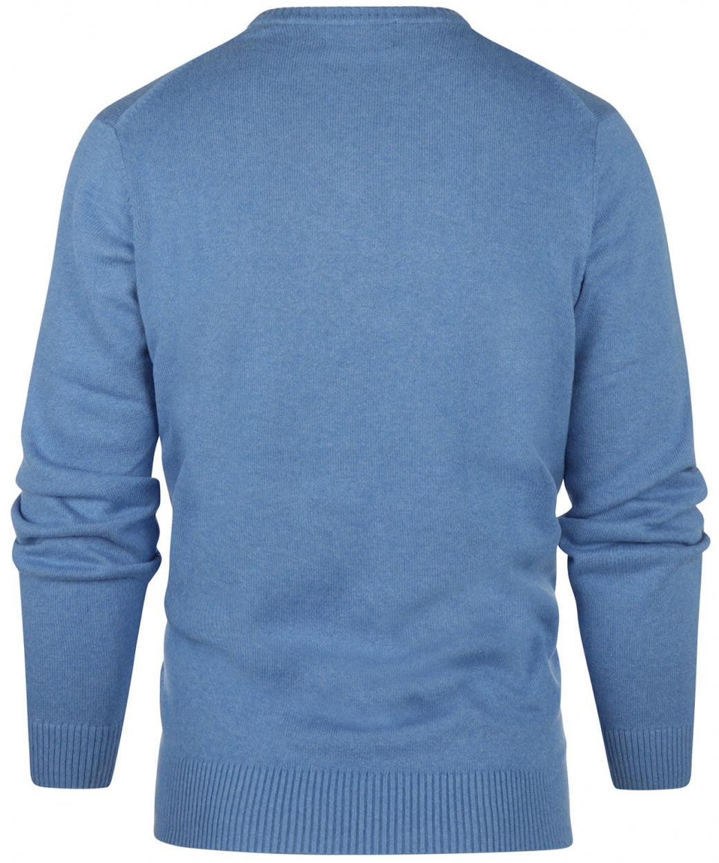 Baumwollpullover mit V-Ausschnitt | Blau