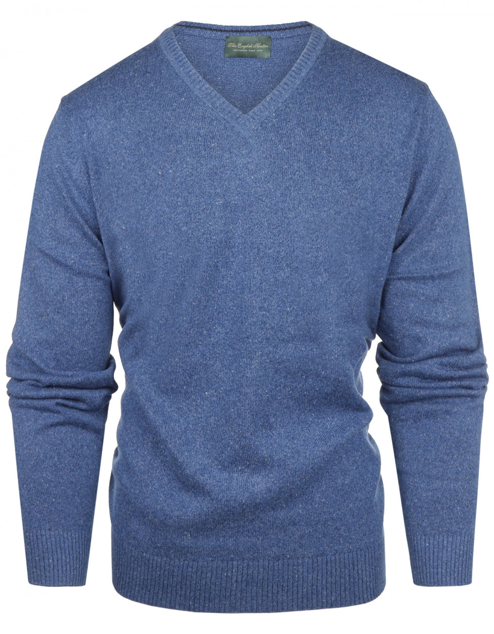 Cotton v-neck sweater | Blue