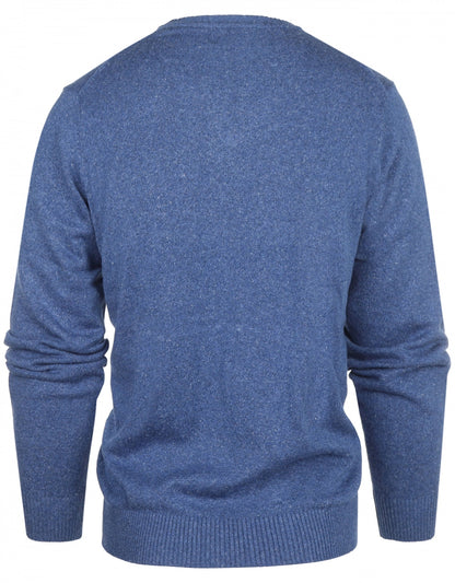 Cotton v-neck sweater | Blue