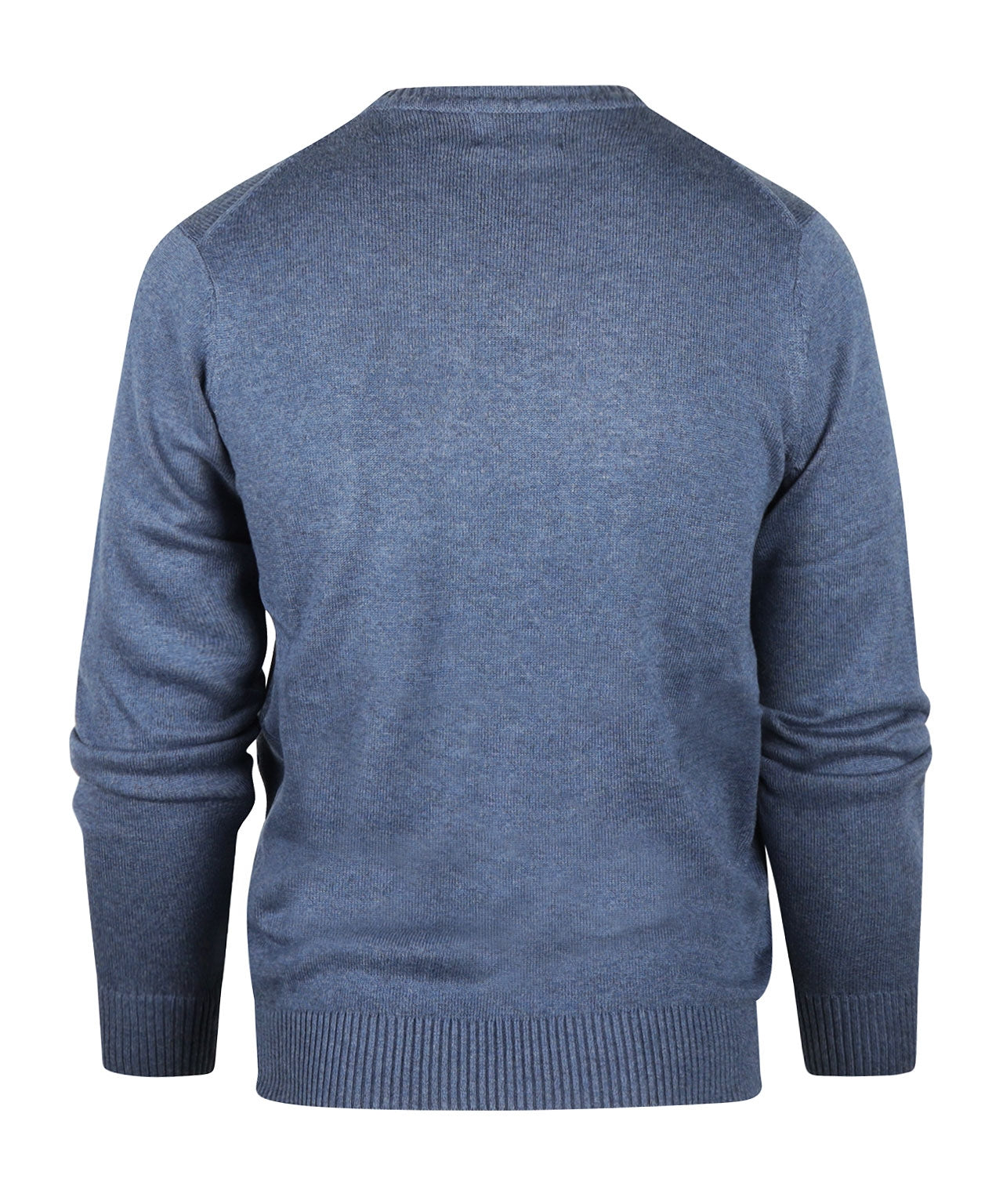 Katoenen V-Hals Pullover | Light Indigo