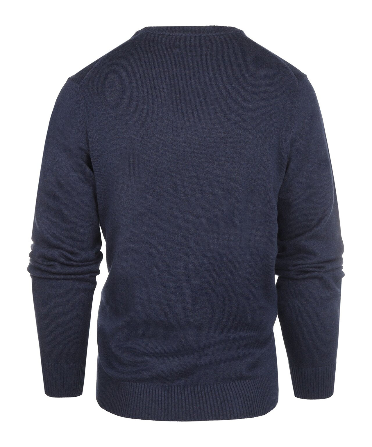 Katoenen V-Hals Pullover | Navy Blauw