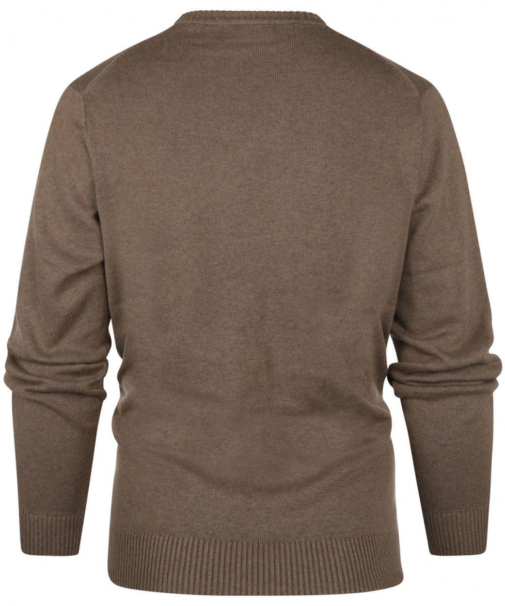 Cotton v-neck sweater | Brown