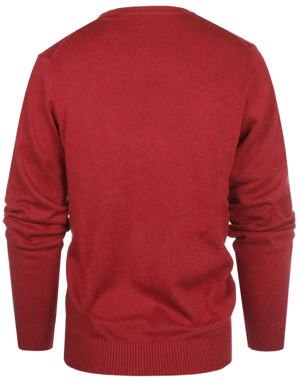 Cotton v-neck sweater | Red