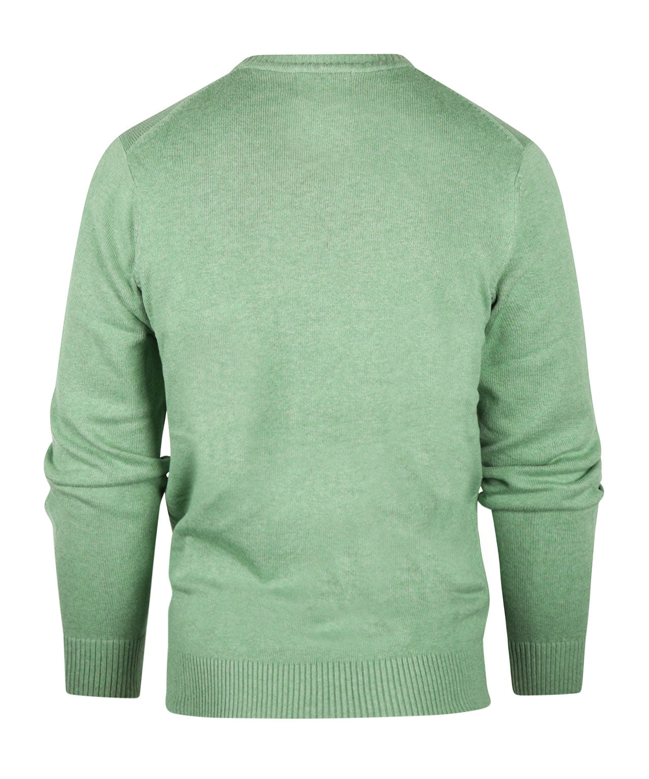 Katoenen V-Hals Pullover | Mint Groen