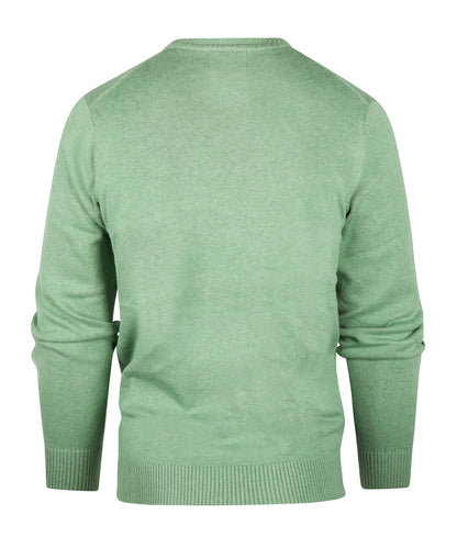 Katoenen V-Hals Pullover | Mint Groen