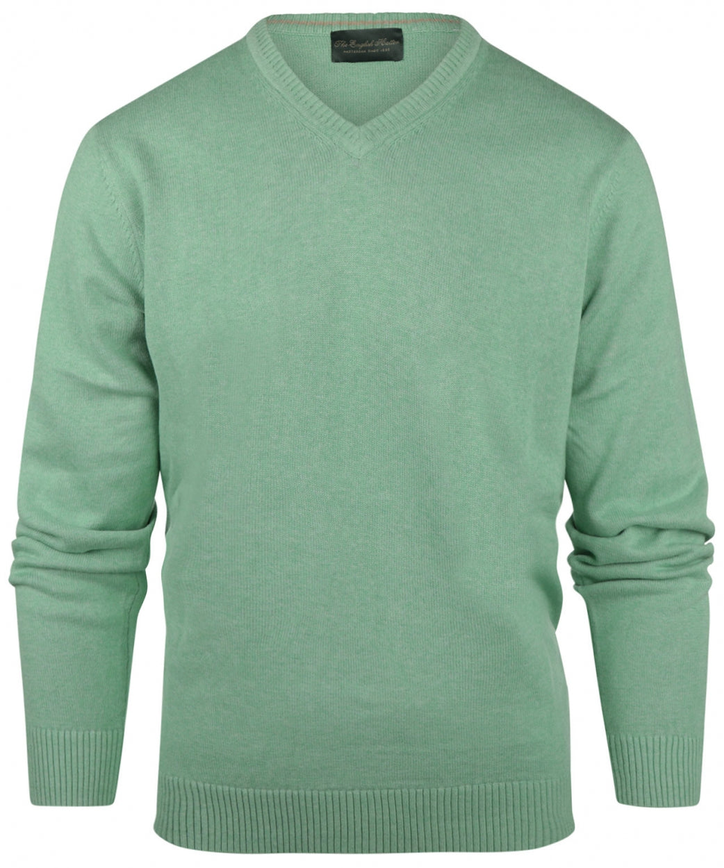 Cotton v-neck sweater | Green