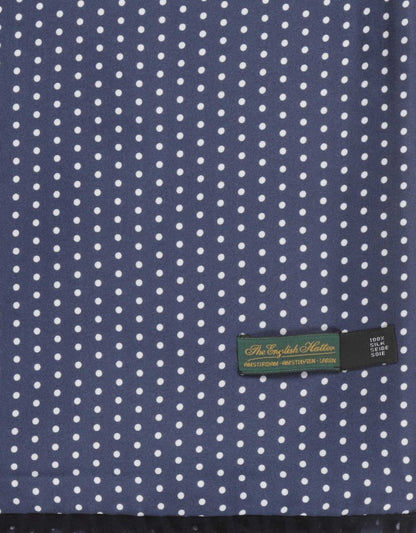 Scarf Silk and Lambswool spots | Blue