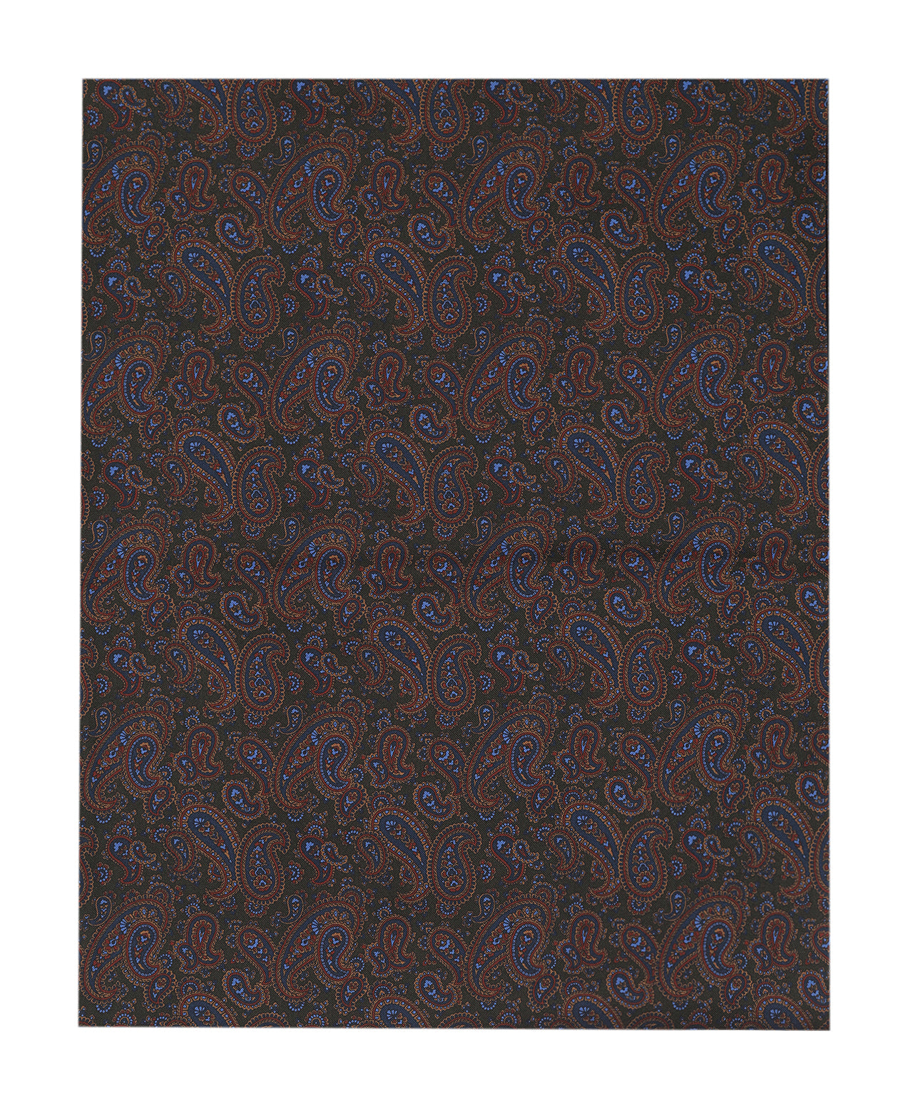 Sjaal Zijde/Wol | Groen Paisley Navy