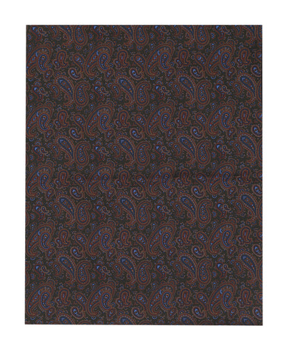 Sjaal Zijde/Wol | Groen Paisley Navy