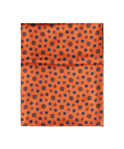 Zijden sjaal met wollen tegenvoering | Oranje