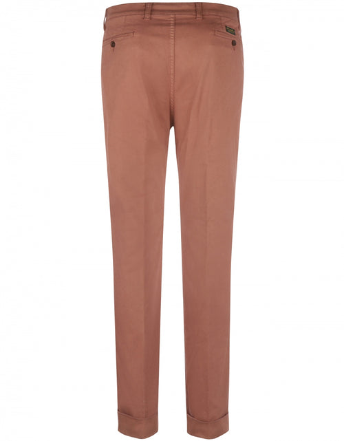Pantalon Boston Bandplooi en Omslag | Bruin