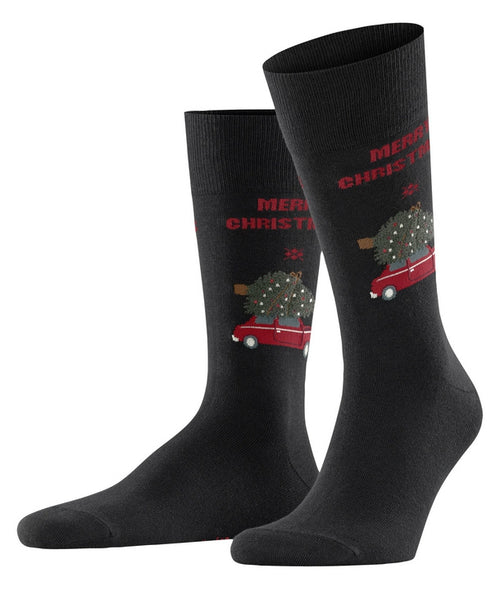 Kerst auto heren sokken | Zwart
