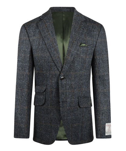 Colbert Harris Tweed | Donkerblauw melange ruit