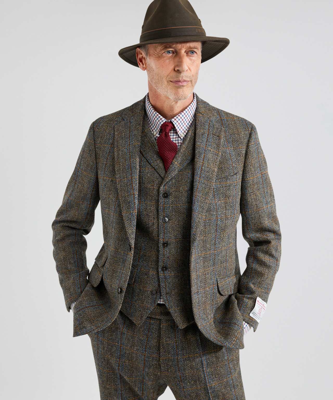 Colbert Harris Tweed | Groen melange ruit