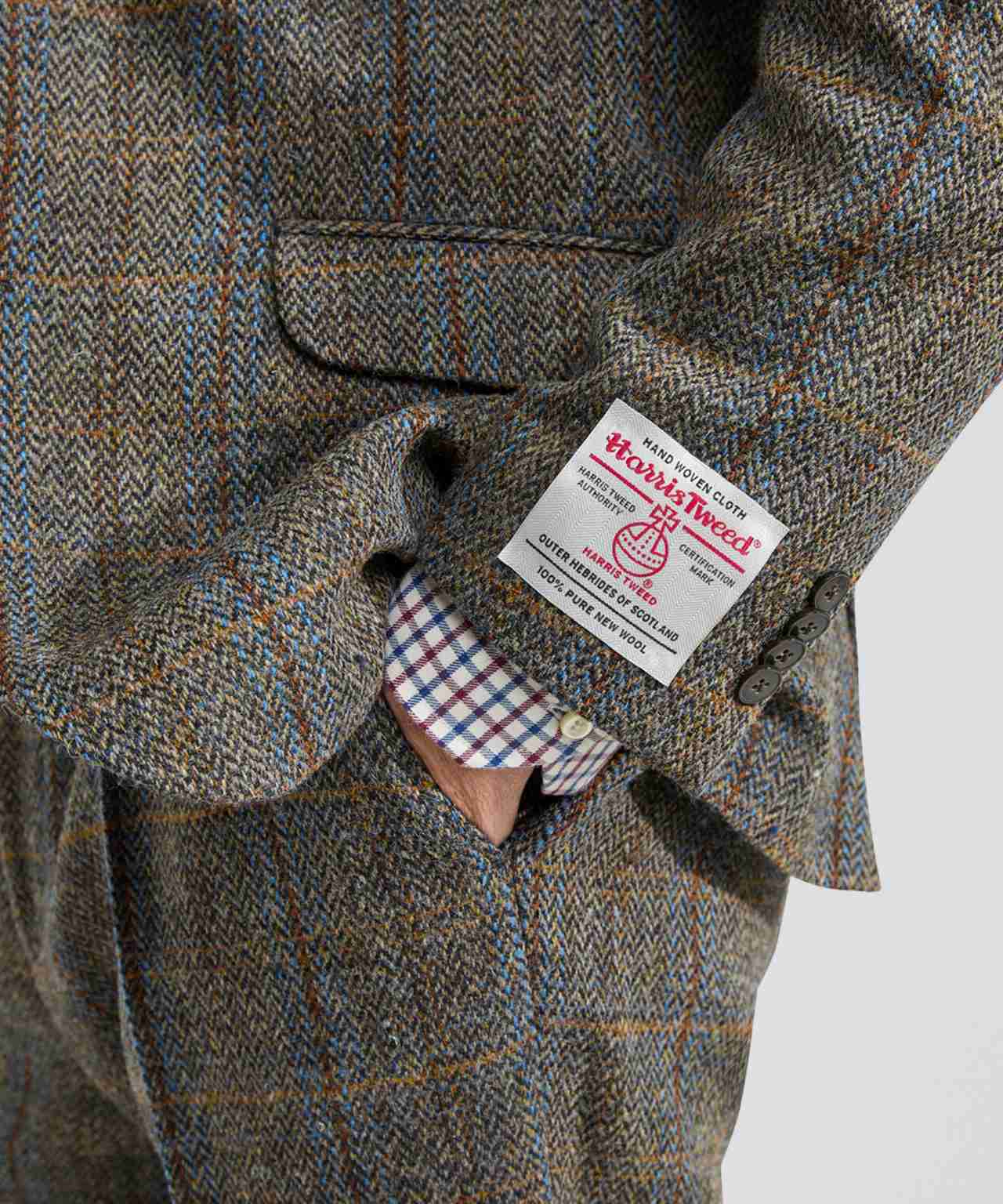 Colbert Harris Tweed | Groen melange ruit