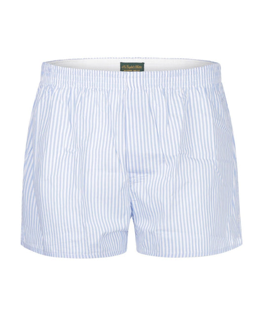 Boxershort katoen | Licht Blauw Streep Breed