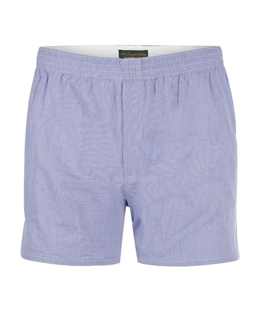 Boxershort katoen | Blauw Ruit Micro