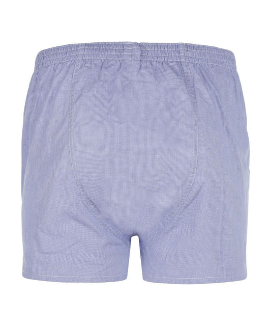 Boxershort katoen | Blauw Ruit Micro