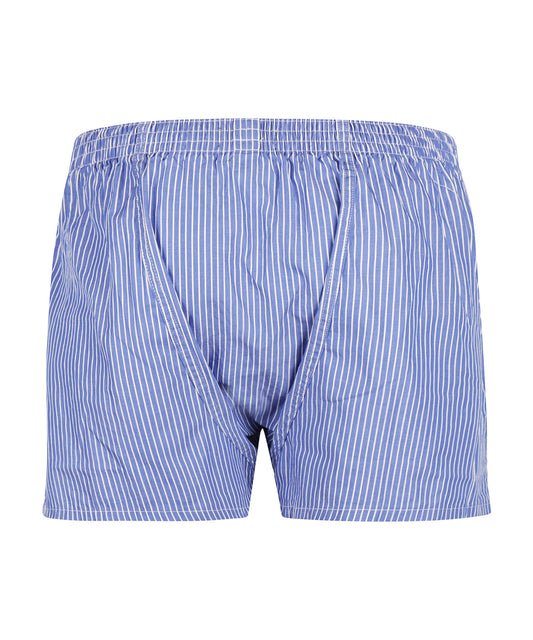 Boxershort katoen | Blauw Streep Fijn